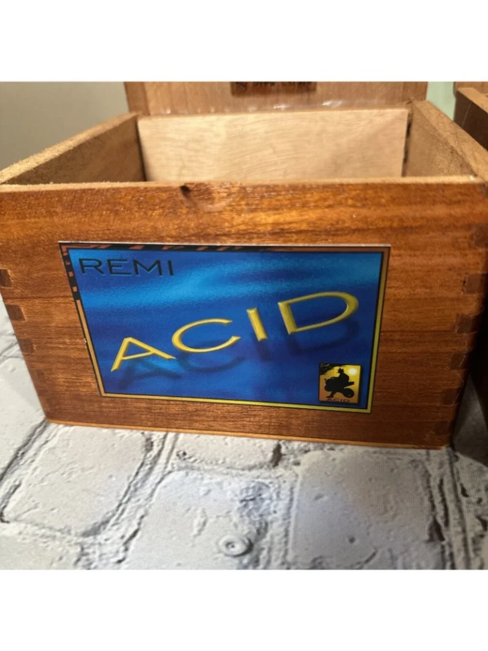 Acid EMPTY Cigar Box Lot Of 2 By Drew Estate Wood Crafts Storage Blondie & Atom